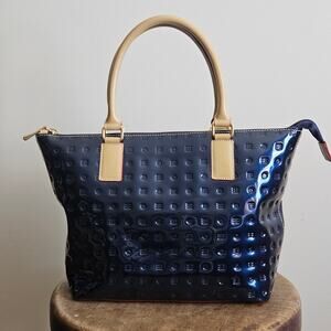 Gorgeous! Arcadia Italy, Navy Patent Leather Purse, Excellent Condition